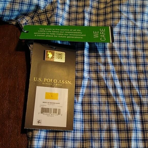 NWT US Polo Assn Men's Woven Short Sleeve button down shirt - Picture 5 of 7